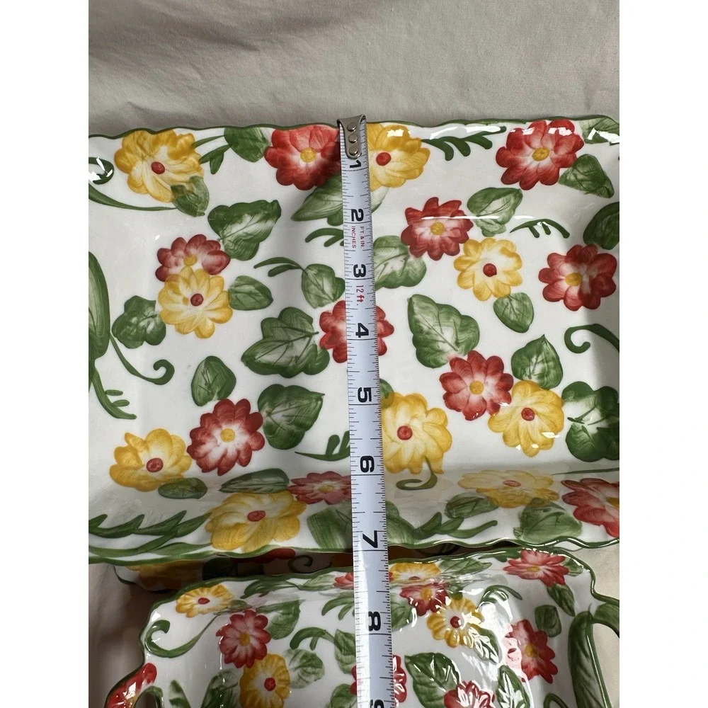 Set of 3 Temp-tations by Tara Floral Embroidery Rectangular‎ Casserole Dishes